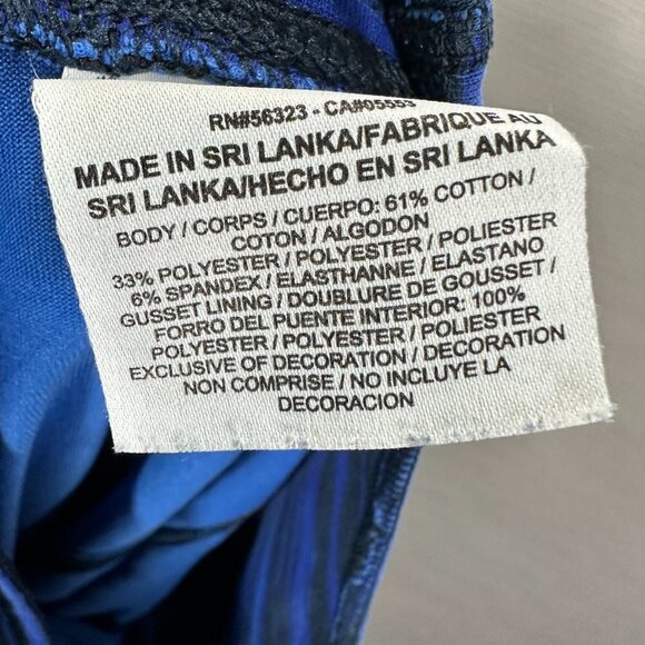 Nike Compression Pants Womens Small Dri Fit Blue Stripe Cotton Blend - Picture 9 of 9